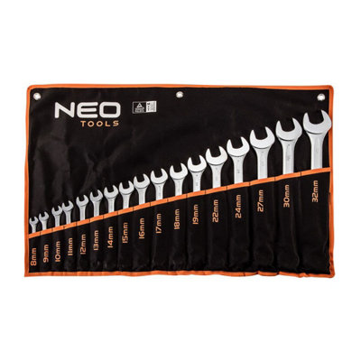 Combination Spanners 8-32mm Set 17pc NEO TOOLS
