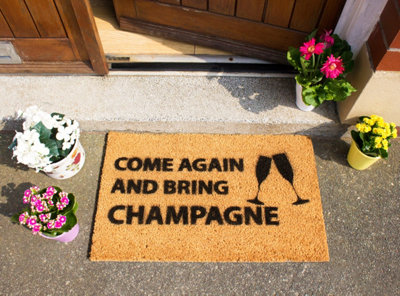 Come Again & Bring Champagne Doormat