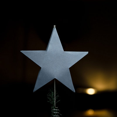 Comet Grey Paper Christmas Tree Topper DIY at B&Q