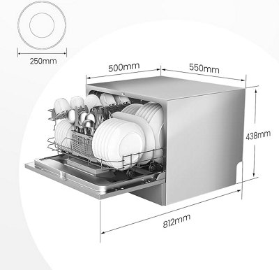 COMFEE' Countertop Dishwasher, Portable Dishwasher with 5L popular Built-in Water Tank,