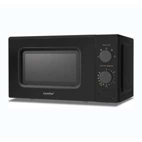 Comfee 700W 20L Countertop Microwave Oven with Dual Knob Control,Black