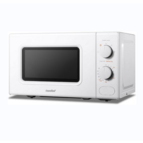 Comfee 700W 20L Countertop Microwave Oven with Dual Knob Control,White