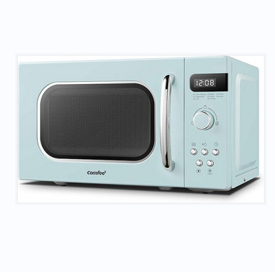 Comfee 800W 20L Freestanding Microwave Oven With LED Display and Button Control,Pastel Green