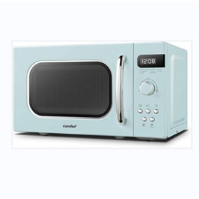 Comfee 800W 20L Freestanding Microwave Oven With LED Display and Button Control,Pastel Green