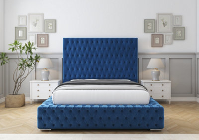 Comfort Beds Ambassador Navy Plush Bed Frame
