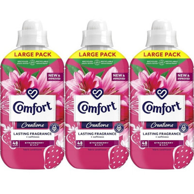 Comfort Creations Fabric Conditioner Strawberry & Lily 48 Washes- 1.44L Pack of 6