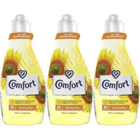 Comfort Fabric Conditioner 33 Washes, Sunshiny Days, 1.16L (Pack of 3)