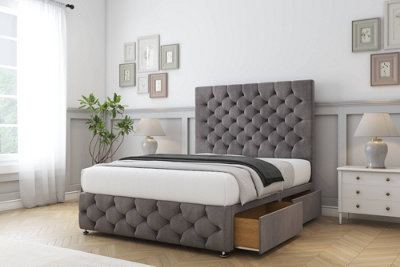 Comfort Florida Slate Naples Divan Bed Base 4 Drawers - 54