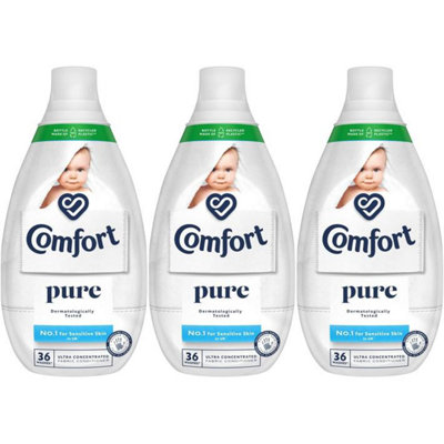 Comfort Pure Fabric Conditioner Liquid, Ultra Concentrated 540 ml, 36 washes (Pack of 3)