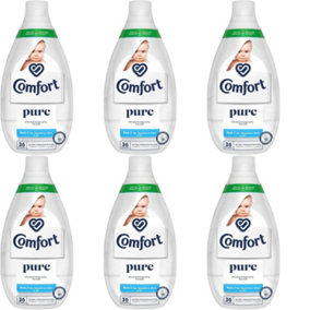 Comfort Pure Fabric Conditioner Liquid, Ultra Concentrated 540 ml, 36 washes (Pack of 6)