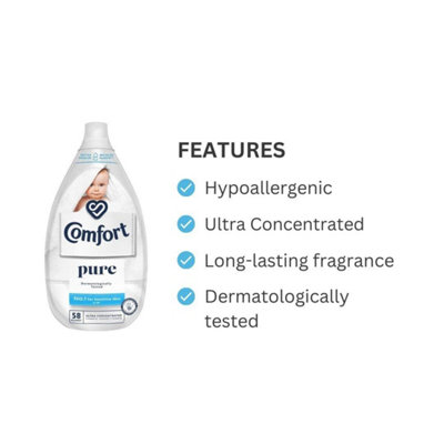 Comfort Pure Ultra Concentrated Fabric Conditioner 870 ML - Pack of 6