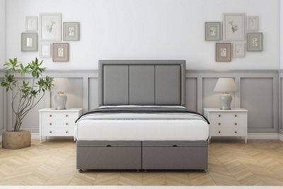 Comfort Savoy Pewter Dumfries Ottoman Bed Base With 54" Floor Standing ...