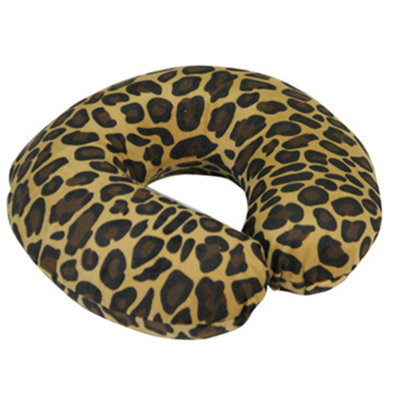 Comfortable Memory Foam Neck Travel Cushion with Removable Velour Cover in Tan Leopard Print Price Comparisons | Compare The Build