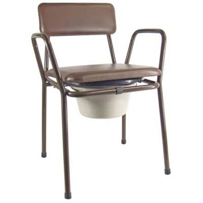 Comfortable Stackable Commode Chair with Padded Backrest for Bedroom ...