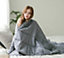 Comforting Weighted Blanket Quilted, Silver Grey, 100 x 150 cm - 3.6kg