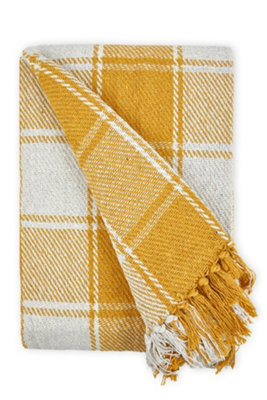 Comfy Check Collection Recycled Cotton Throw