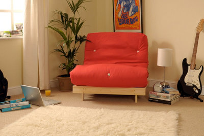 Comfy Living 2ft6 Luxury Futon Set in Red