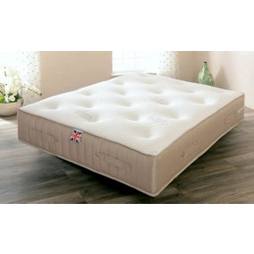 Comfy Living 3ft Cashmere and Wool Pocket Sprung Mattress with Memory Foam