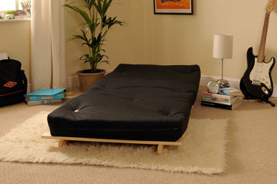 Comfy Living 3ft Luxury Futon Set in Black