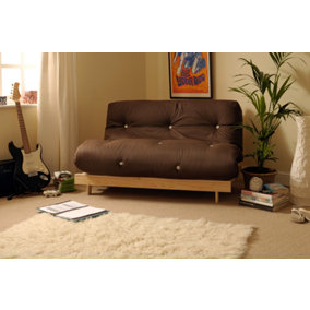 Comfy Living 3ft Luxury Futon Set in Chocolate