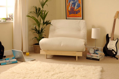 Comfy Living 3ft Luxury Futon Set in Natural