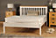 Comfy Living 3ft Medina Wooden Bed Frame in White