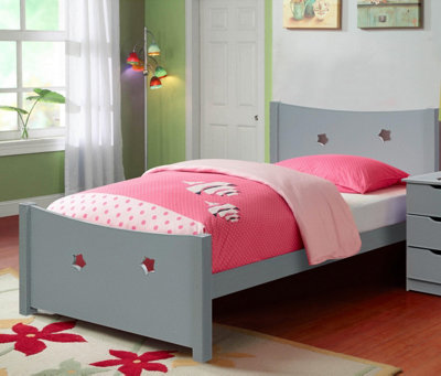 Comfy Living 3ft Star Bed in Grey