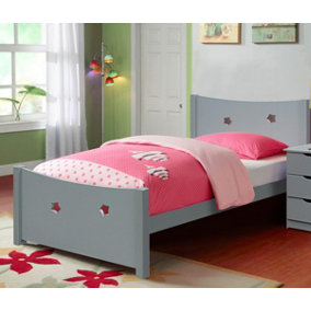 Comfy Living 3ft Star Bed in Grey