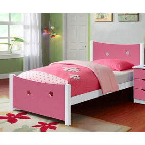 Comfy Living 3ft Star Bed in Pink