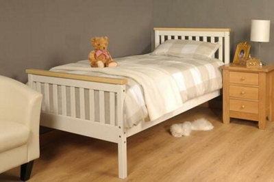 Caramel wood 2024 bed frame