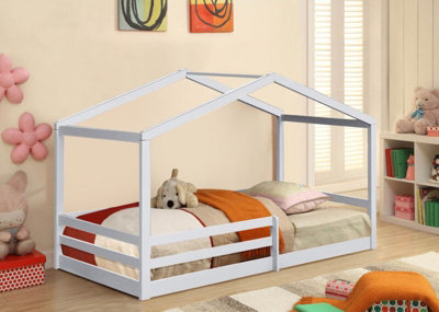 Comfy Living 3ft Wooden House Bed White