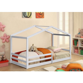 Comfy Living 3ft Wooden House Bed White