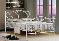 Comfy Living 4ft Christina Bed Frame in White