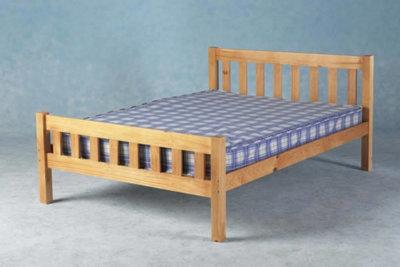Comfy Living 4ft6 Carlow Bed Frame in Caramel