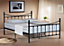 Comfy Living 4ft6 Victoriana Metal Bed Frame  in Black
