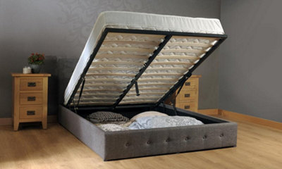 Fabric ottoman storage deals bed