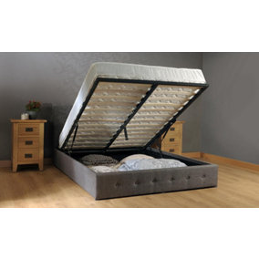 Comfy Living 5ft Nicole Fabric Ottoman Storage Bed