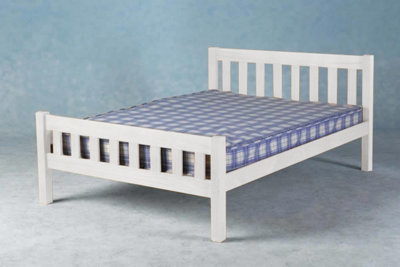 Comfy Living 5ft Solid Pine Carlow Bed Frame in White