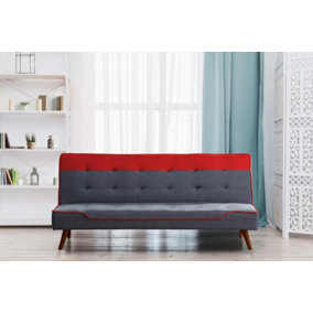 Comfy Living Chicago Sofa Bed in Red