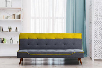 Comfy Living Chicago Sofa Bed in Yellow