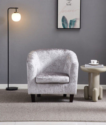 Crushed velvet deals bucket chair