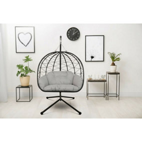 Comfy Living Double Rattan Swing Egg Chair