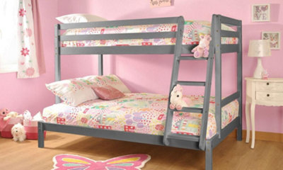 Comfy Living Durleigh Triple Bunk bed in Grey