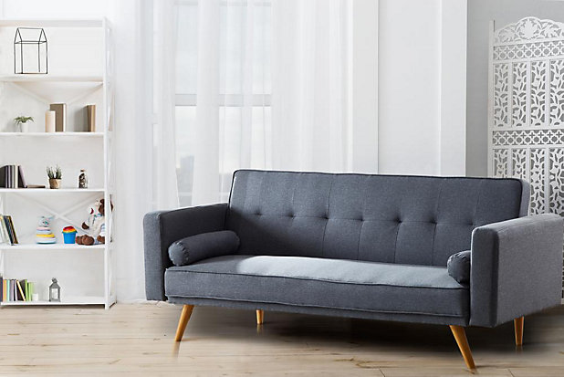Comfy Living Miami Sofa Bed In Grey Diy At B Q