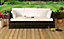 Comfy Living Rattan Storage Sun Lounger in Black with Cover