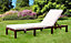 Comfy Living Rattan Sun Lounger in Brown