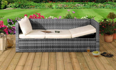 B&q rattan sun discount lounger