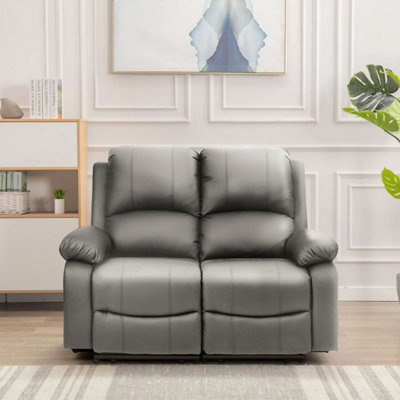 Light grey deals faux leather sofa