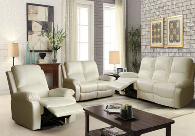 Ivory deals leather sofa