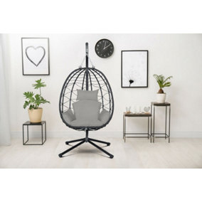 Comfy Living Single Rattan Swing Egg Chair